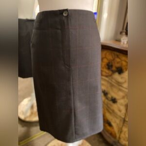 Harve Benard Gray Midi Pencil Skirt for Work